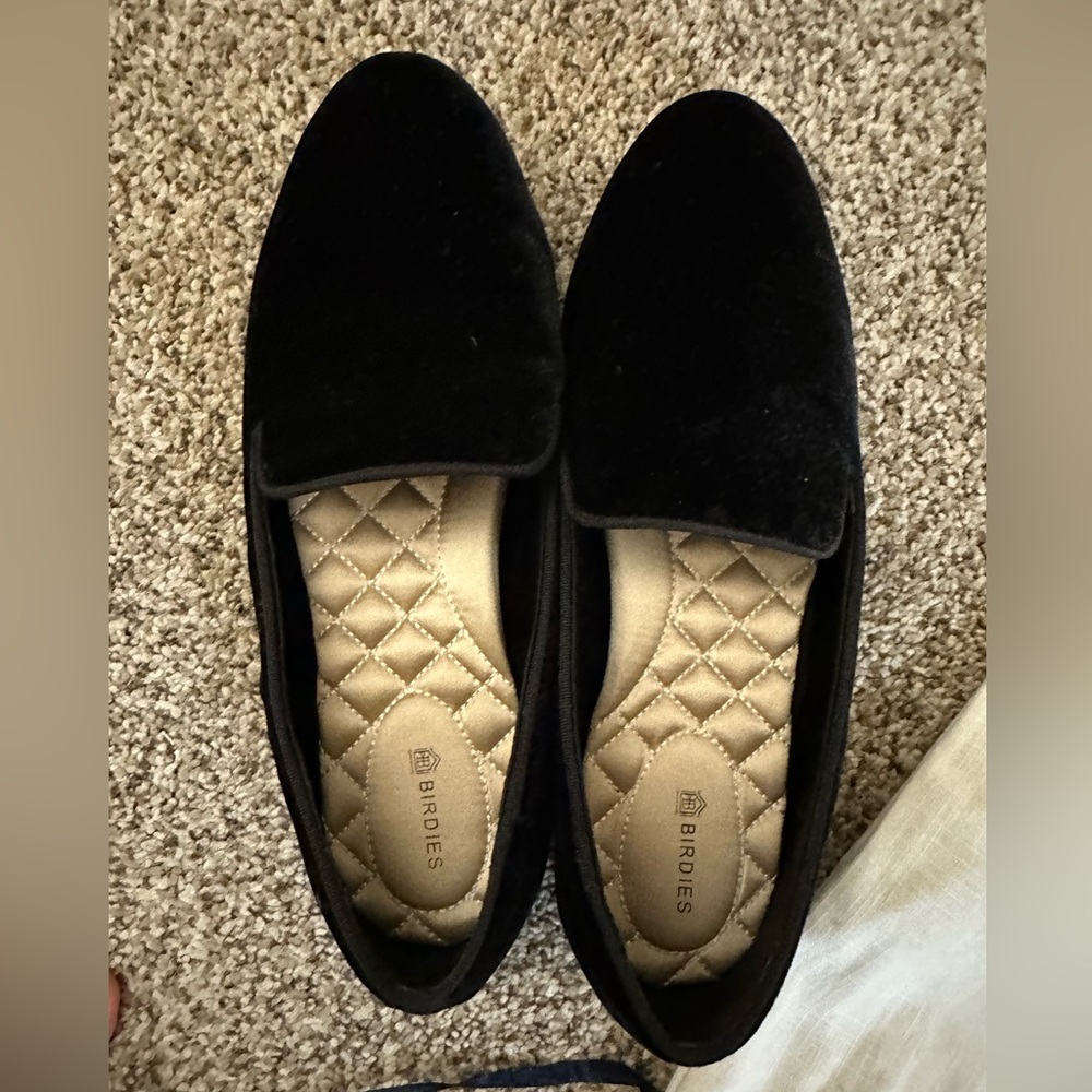 Birdies Velvet Black Loafers 8.5 - Picture 4 of 5